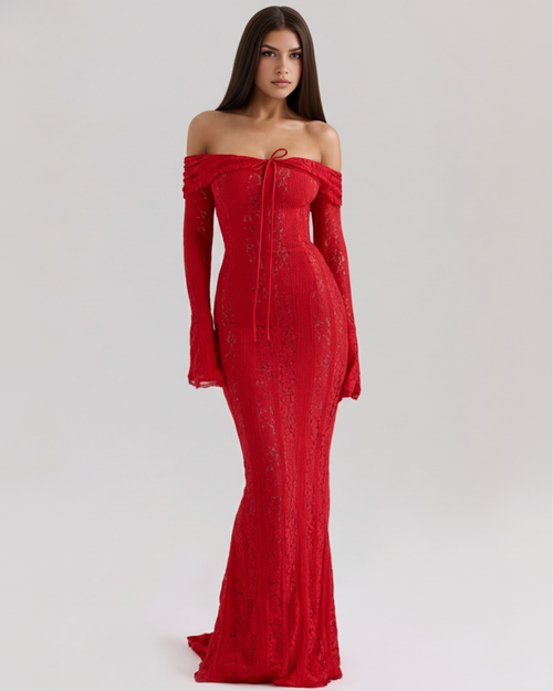Alessandra Maxi Dress in red