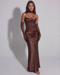 Vittoria Maxi Dress in brown