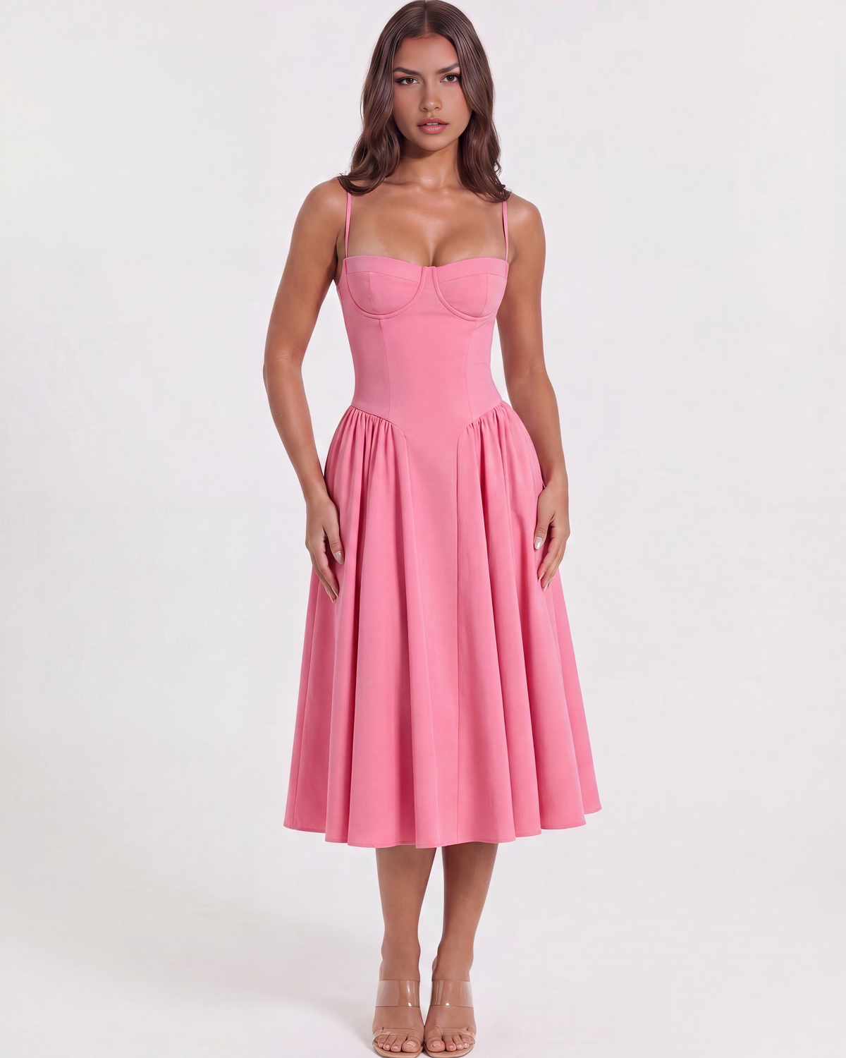 Francesca Midi Dress in pink