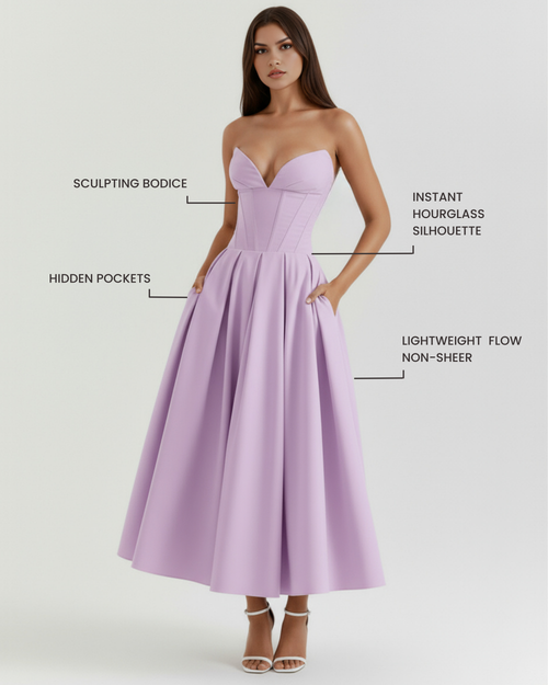 Amalfi Midi Dress in violet