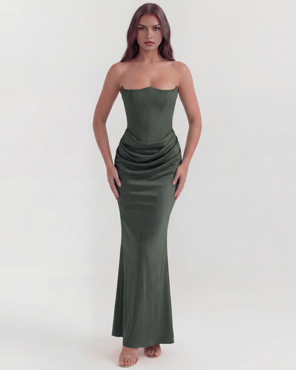 Rosalind Maxi Dress in forest green