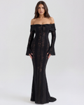 Alessandra Maxi Dress in black