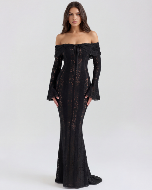 Alessandra Maxi Dress in black