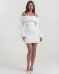 Bella Mini Dress in white