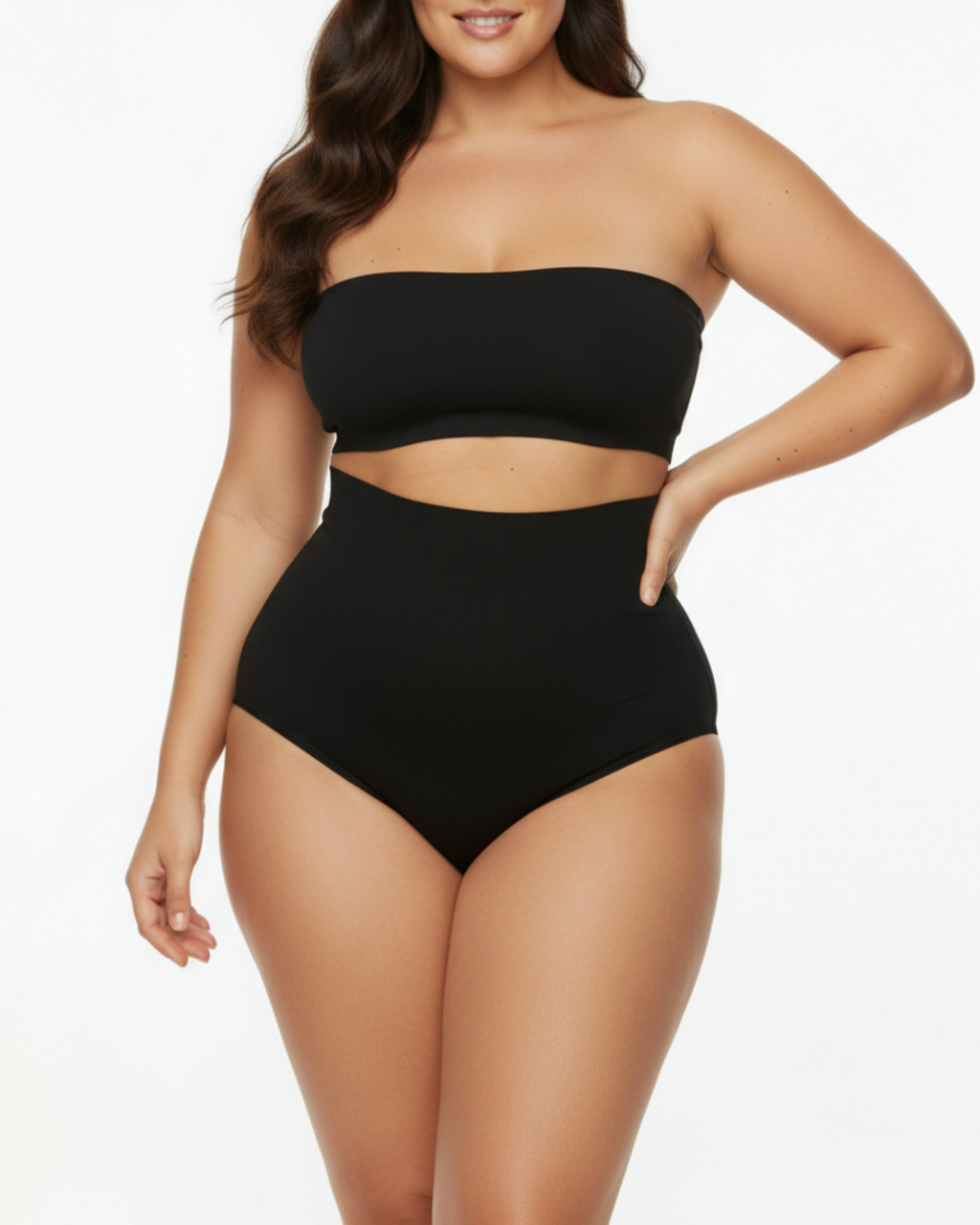 High-Waisted Thong in black