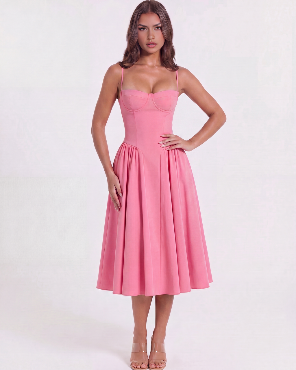 Francesca Midi Dress in pink