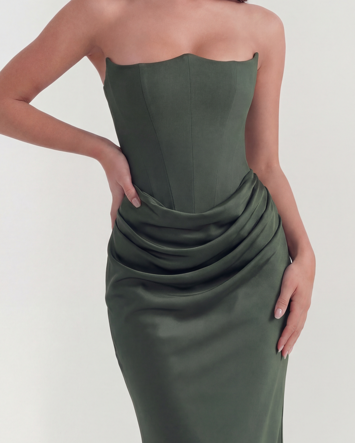 Rosalind Maxi Dress in forest green