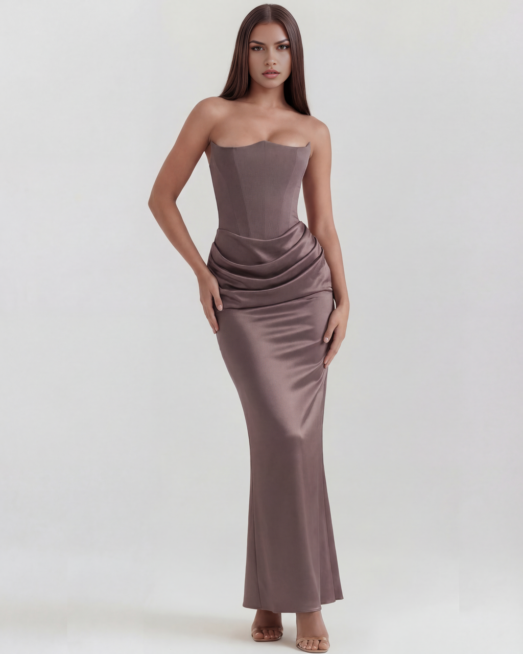 Rosalind Maxi Dress in smoke