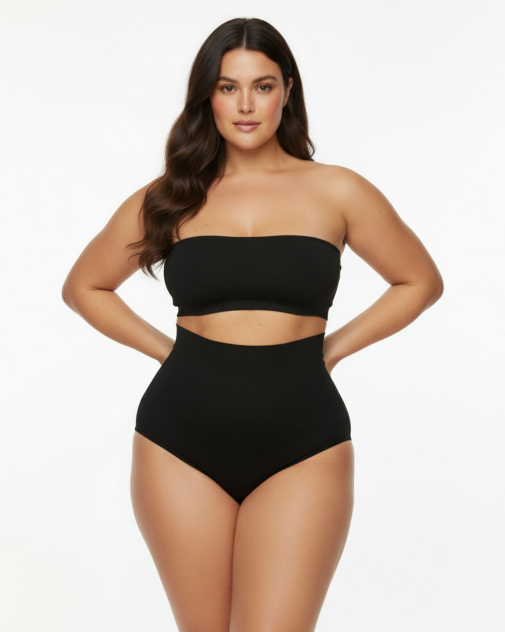 High-Waisted Thong in black