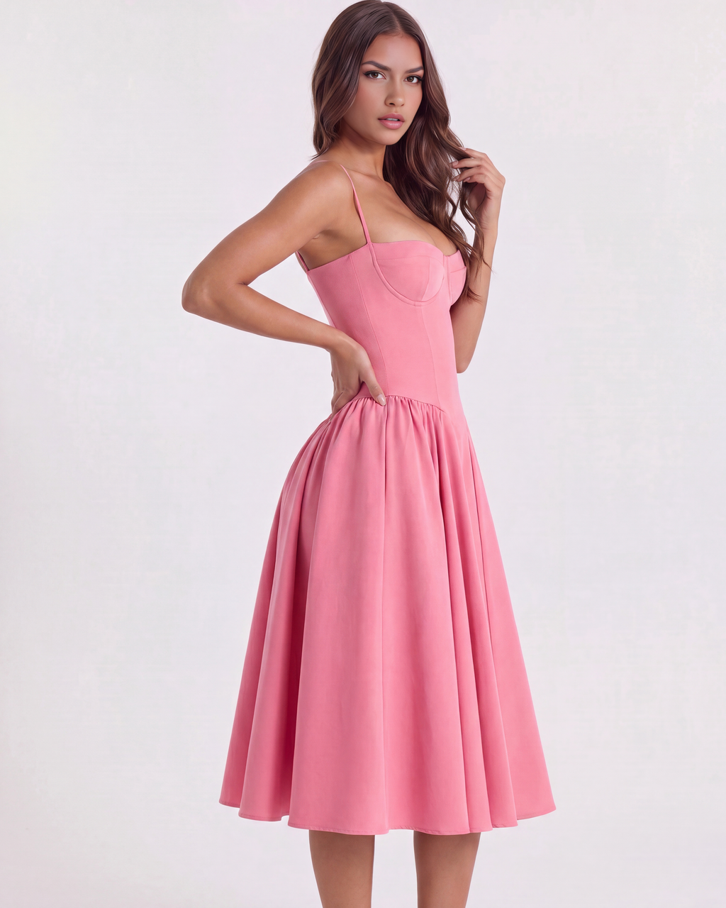 Francesca Midi Dress in pink