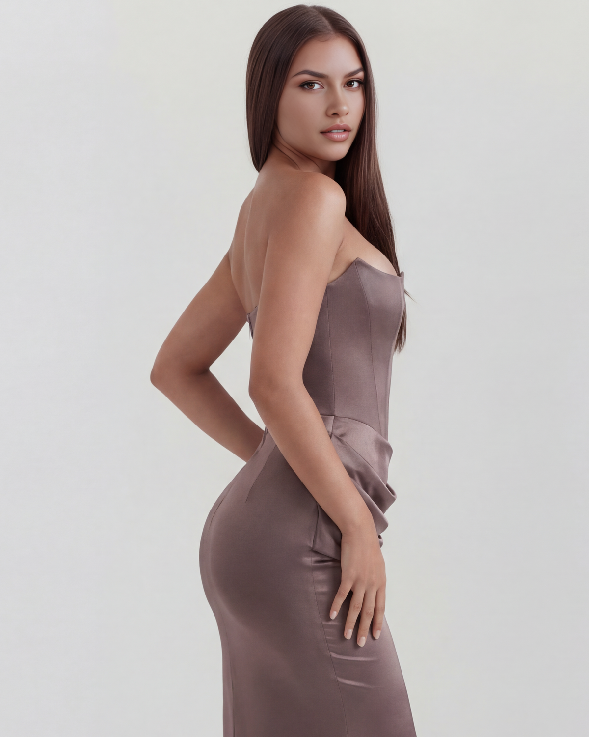 Rosalind Maxi Dress in smoke