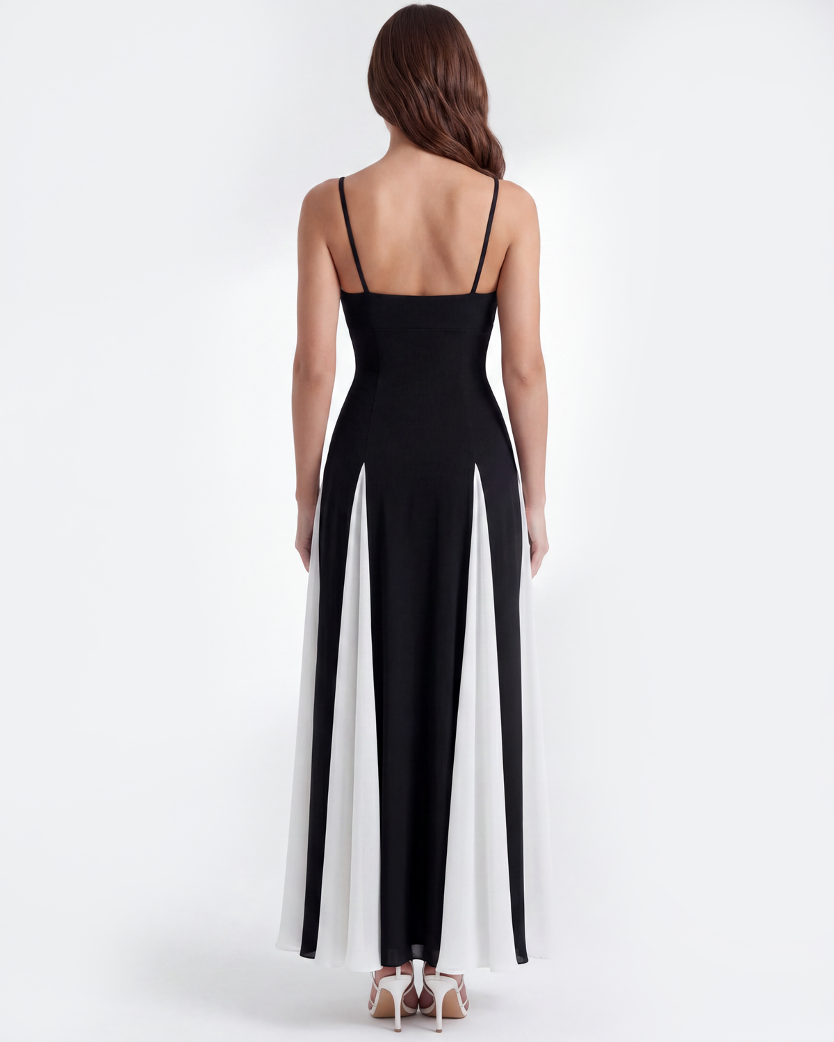 Porto Fino Maxi Dress in black and white