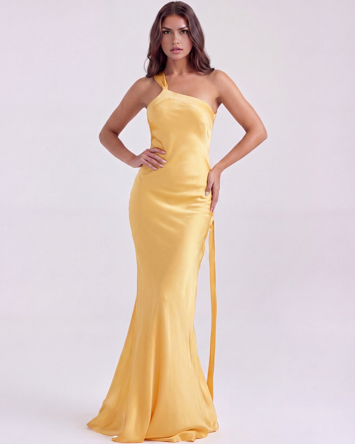 Amara Maxi Dress in gold