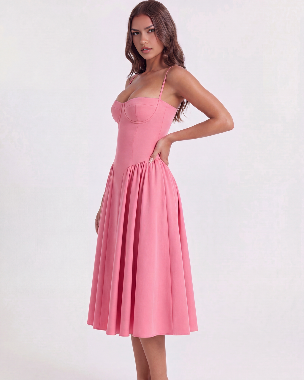 Francesca Midi Dress in pink