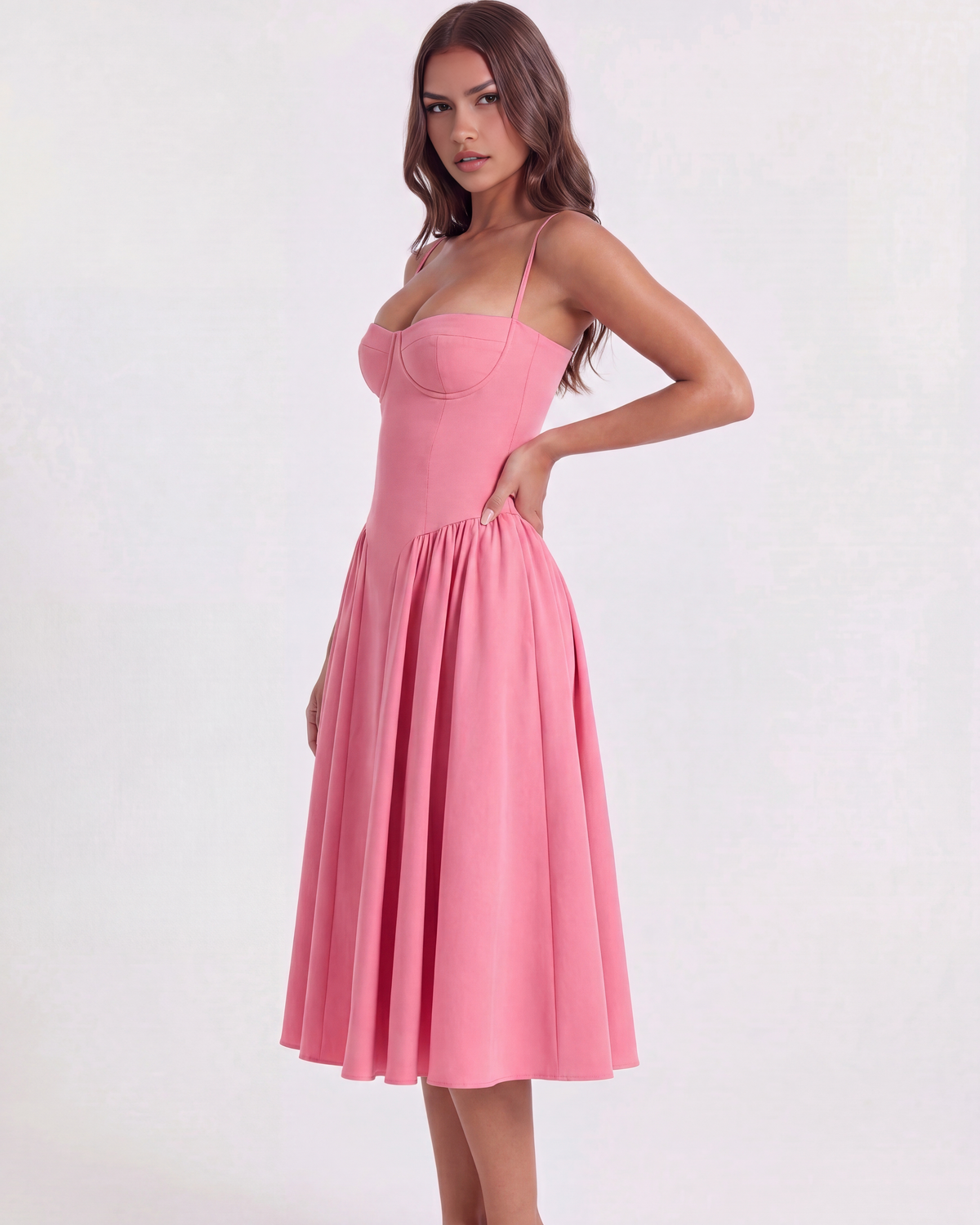 Francesca Midi Dress in pink