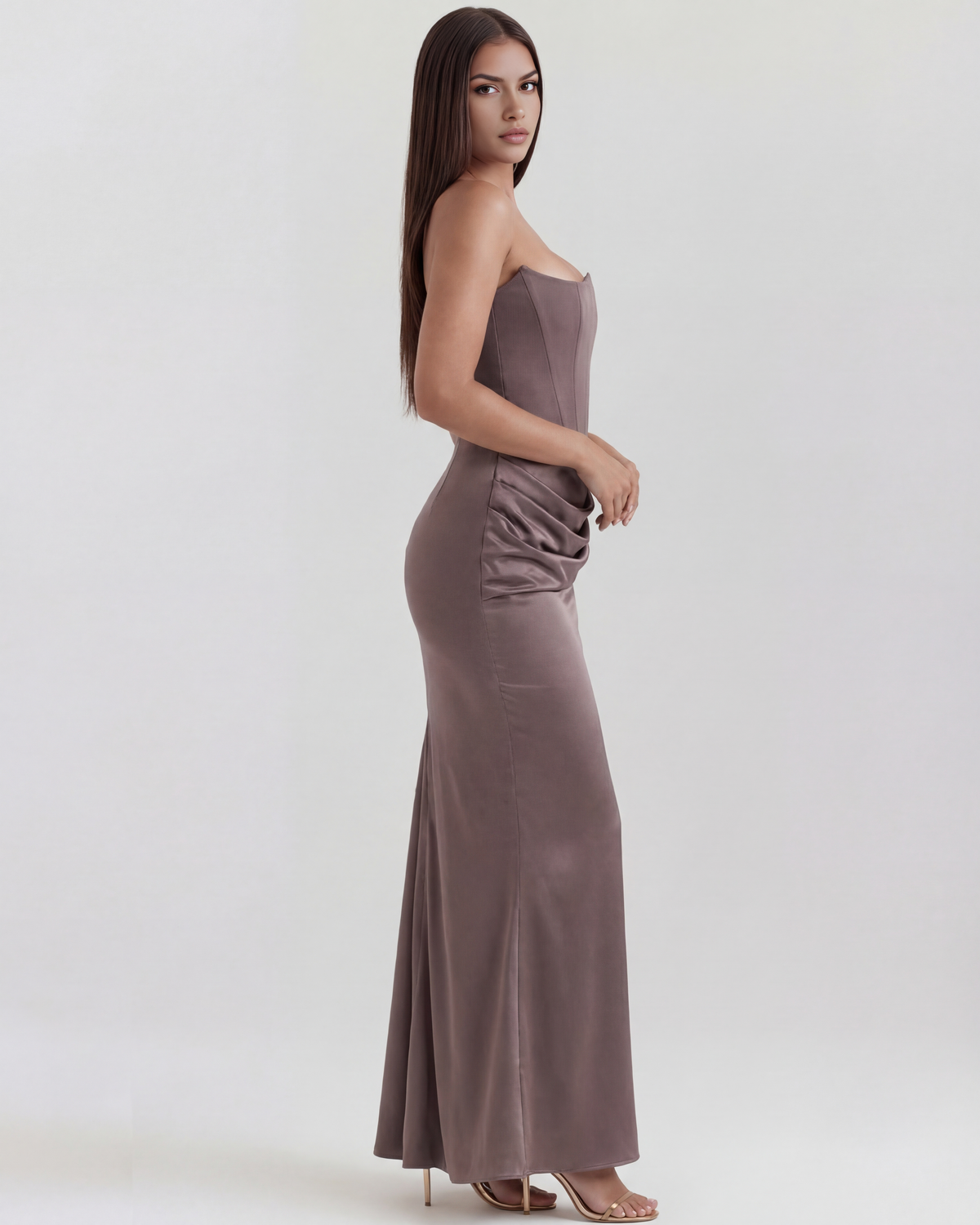Rosalind Maxi Dress in smoke