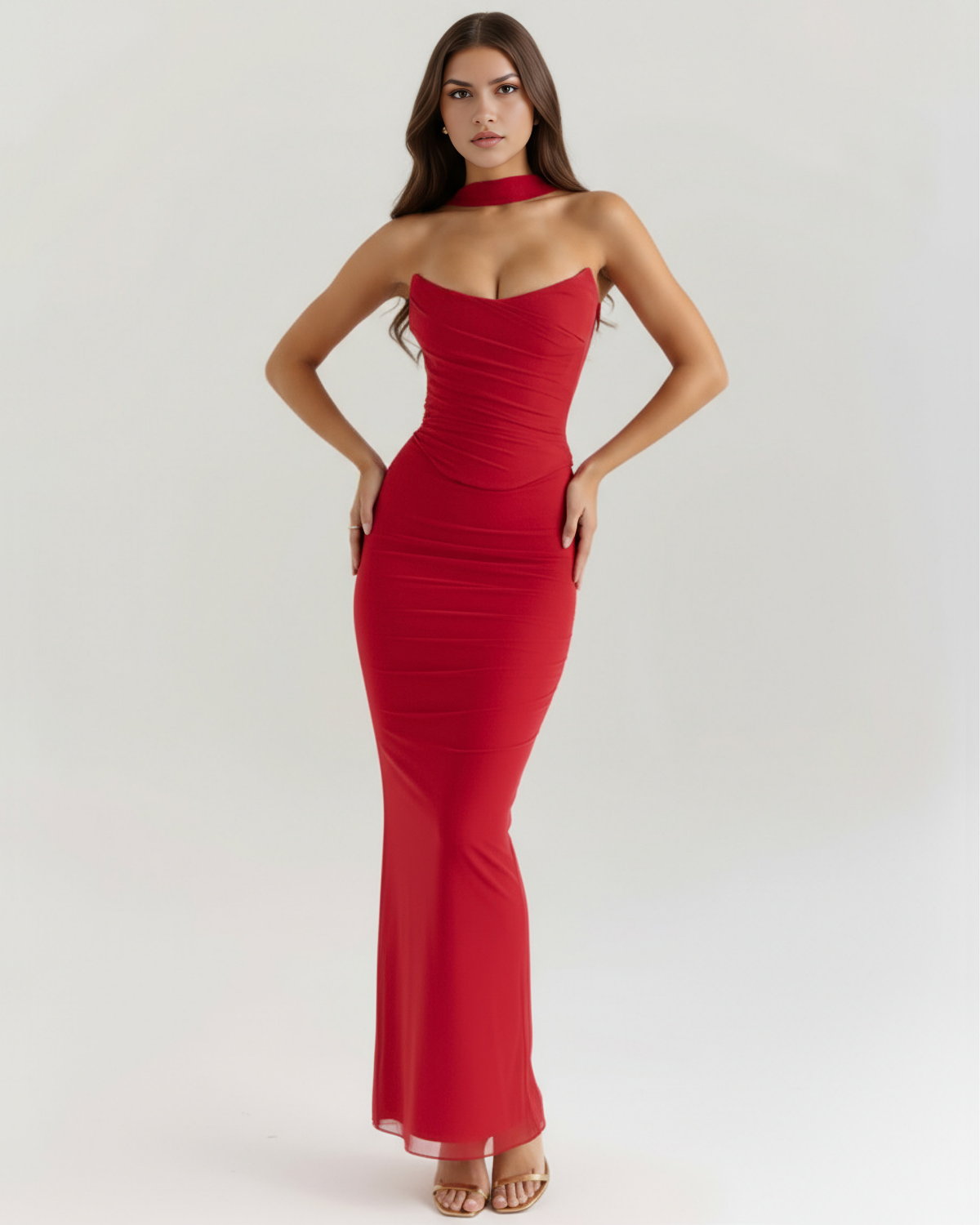 Malu Maxi Dress in red