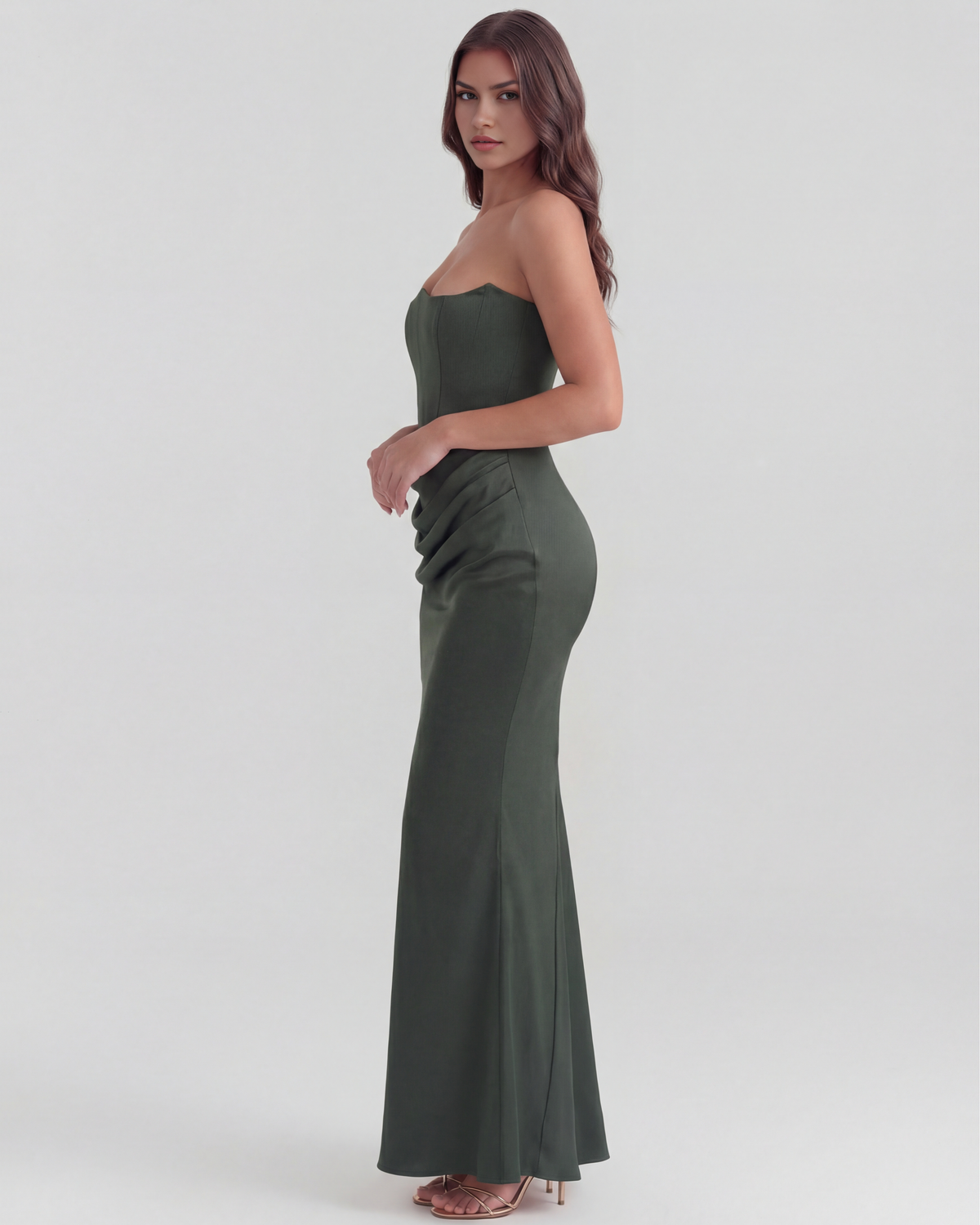 Rosalind Maxi Dress in forest green
