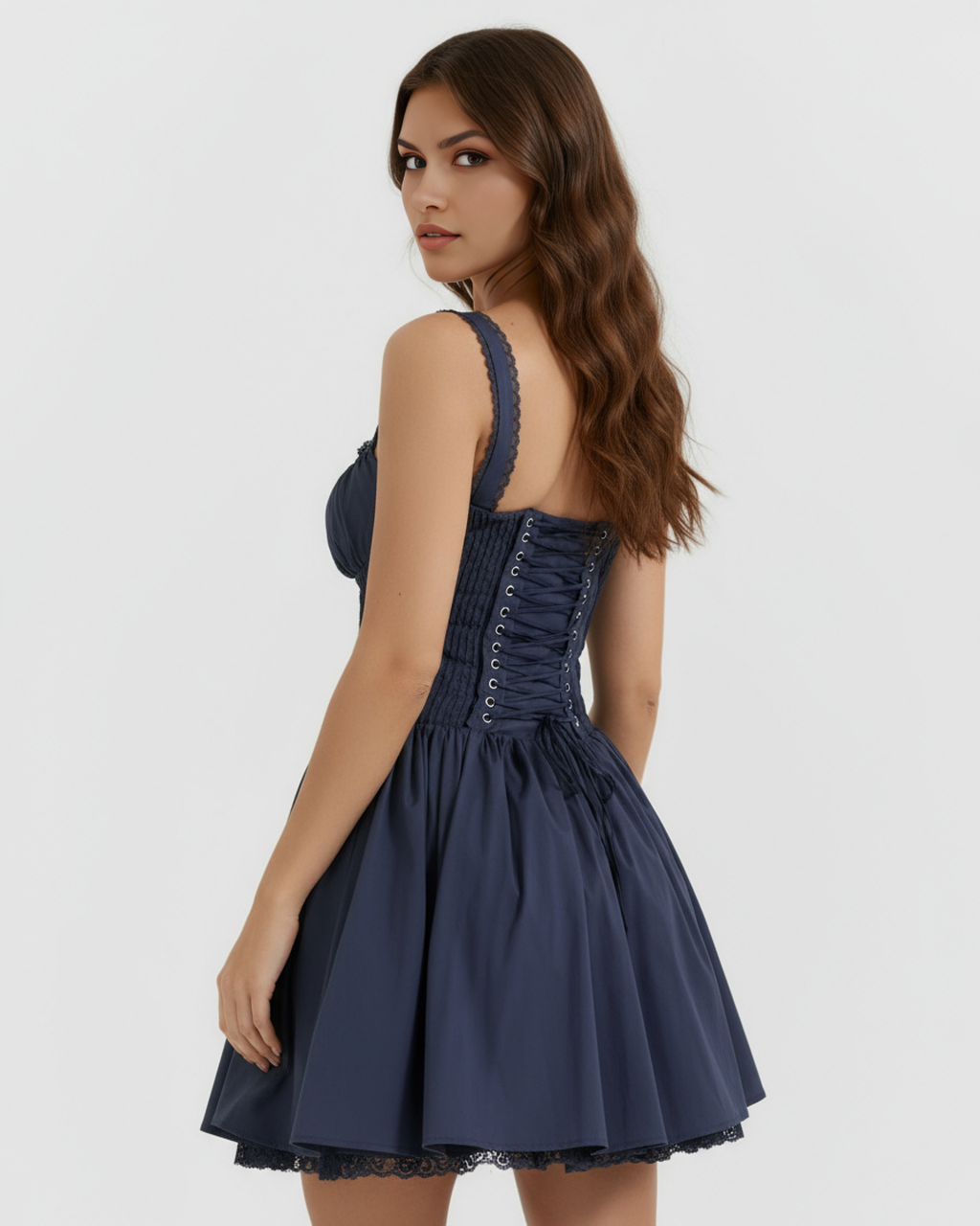 Luna Mini Dress in dark blue