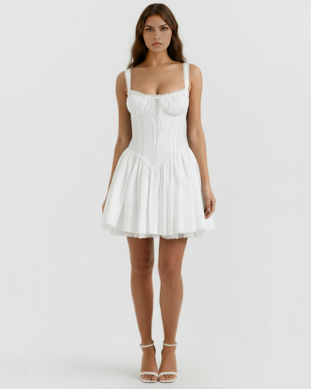 Luna Mini Dress in white