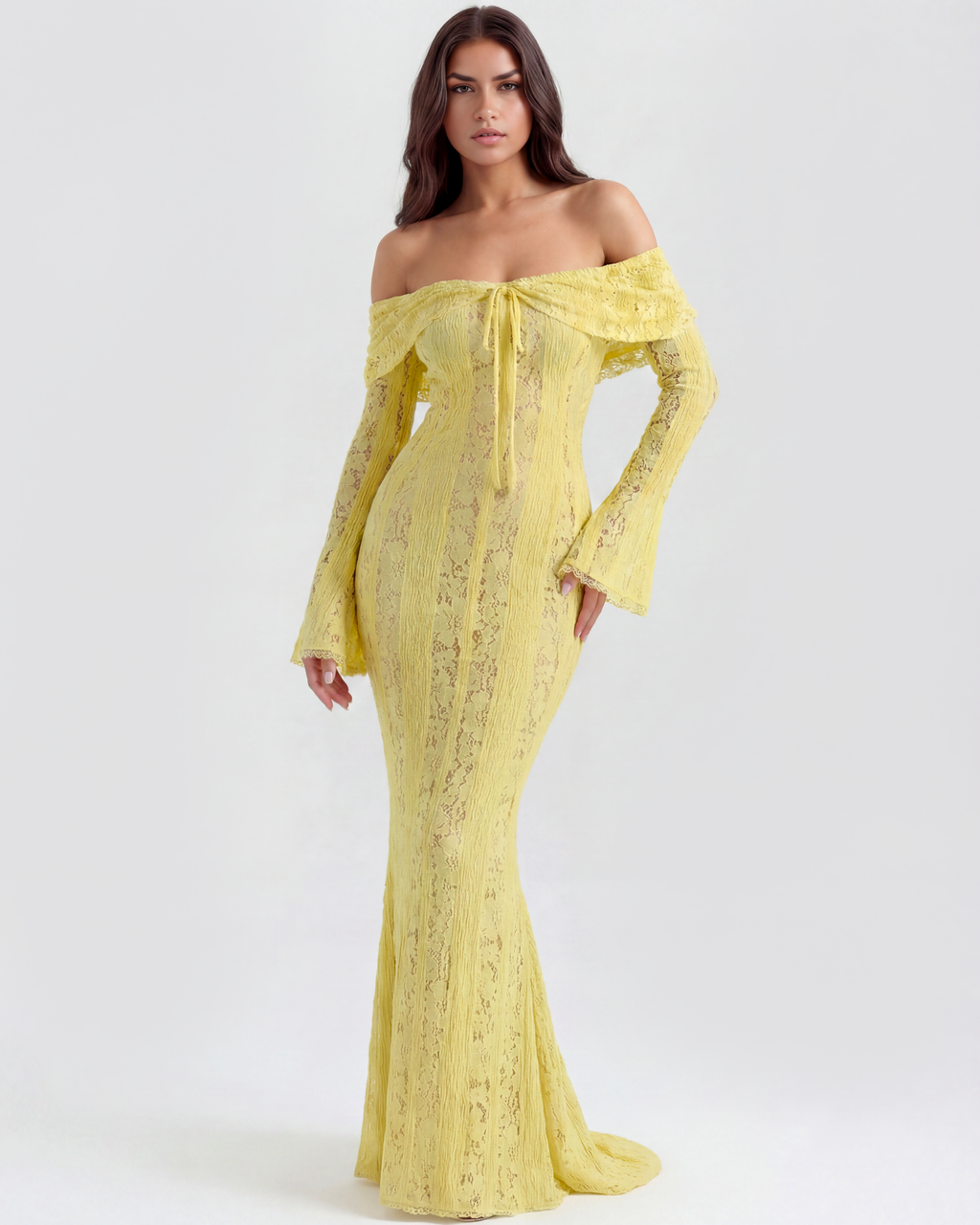 Alessandra Maxi Dress in yellow