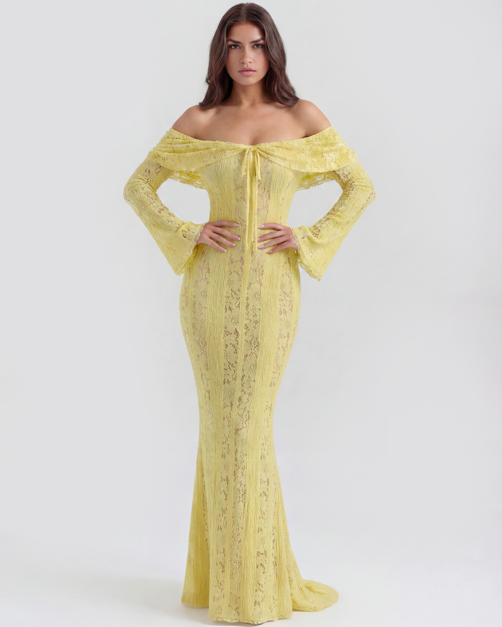 Alessandra Maxi Dress in yellow