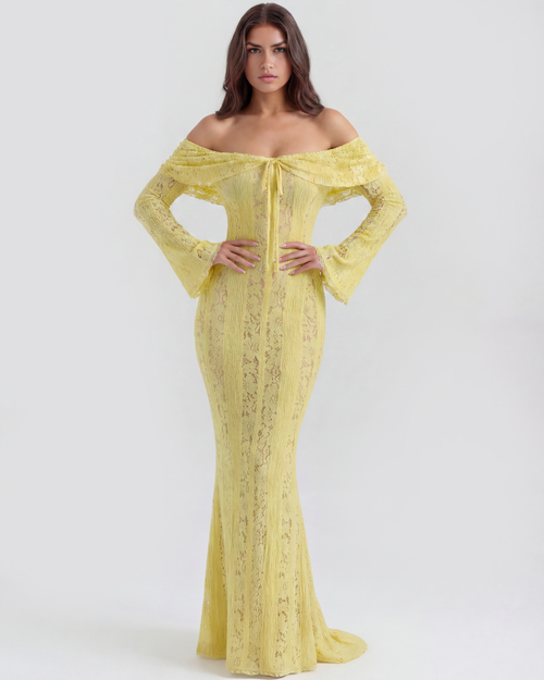 Alessandra Maxi Dress in yellow
