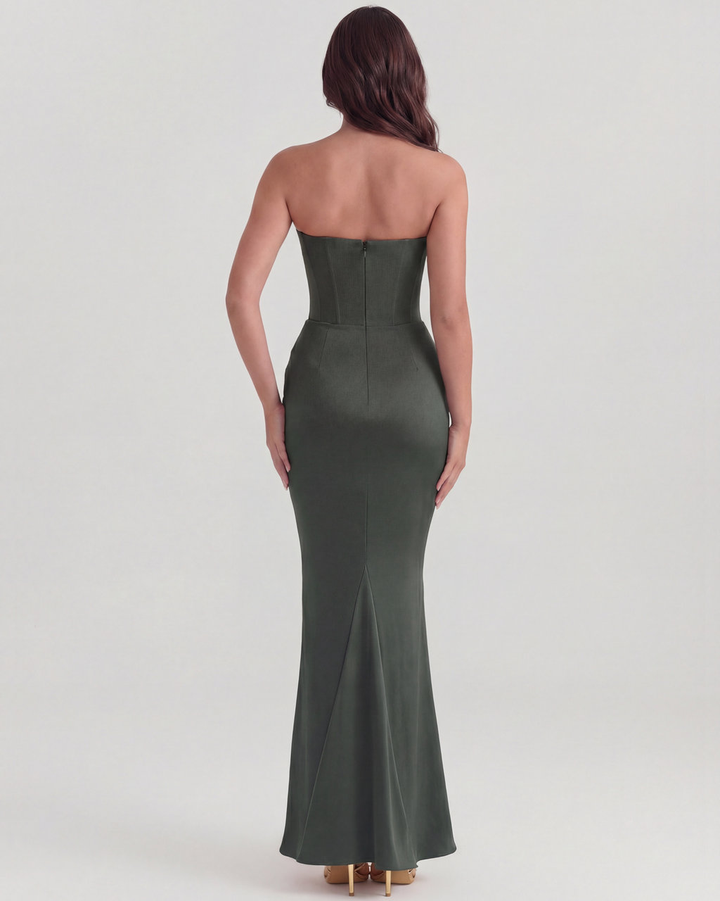 Rosalind Maxi Dress in forest green