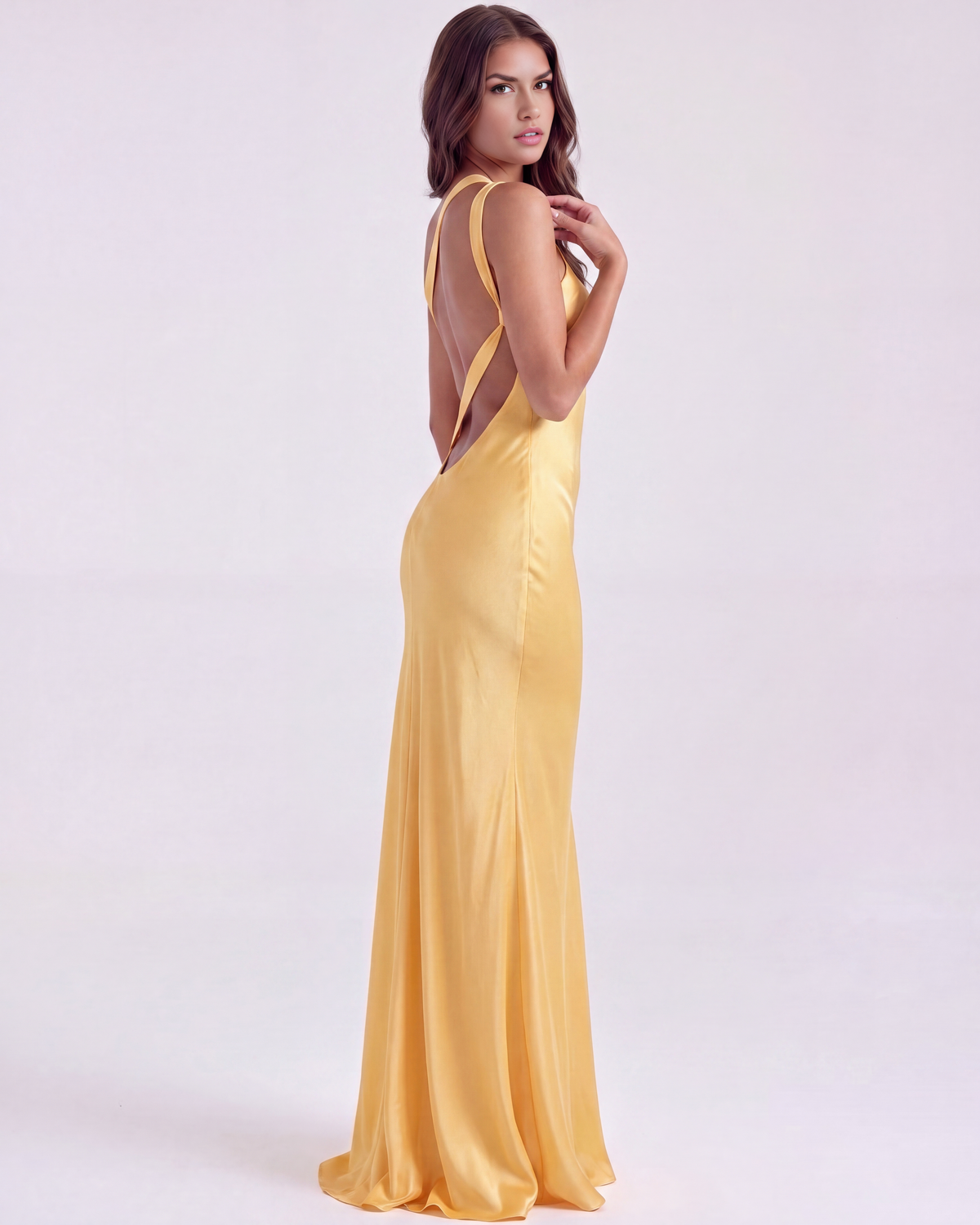 Amara Maxi Dress in gold