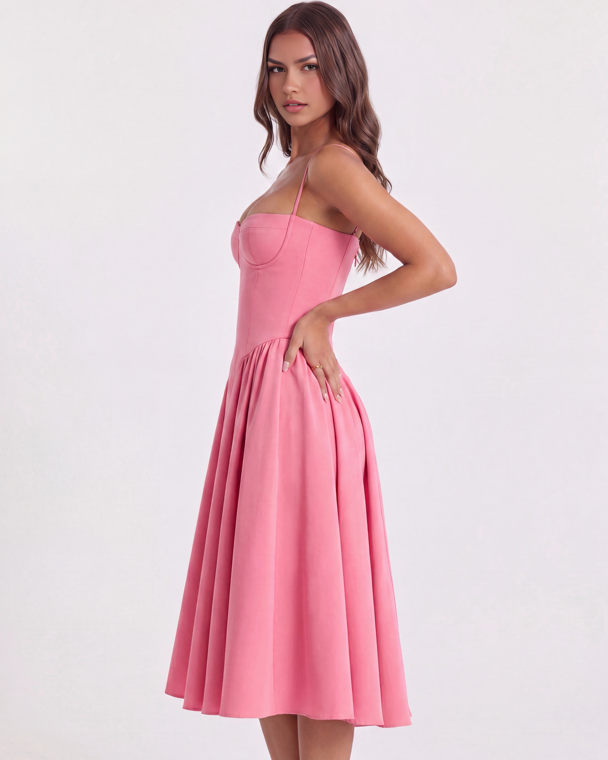 Francesca Midi Dress in pink