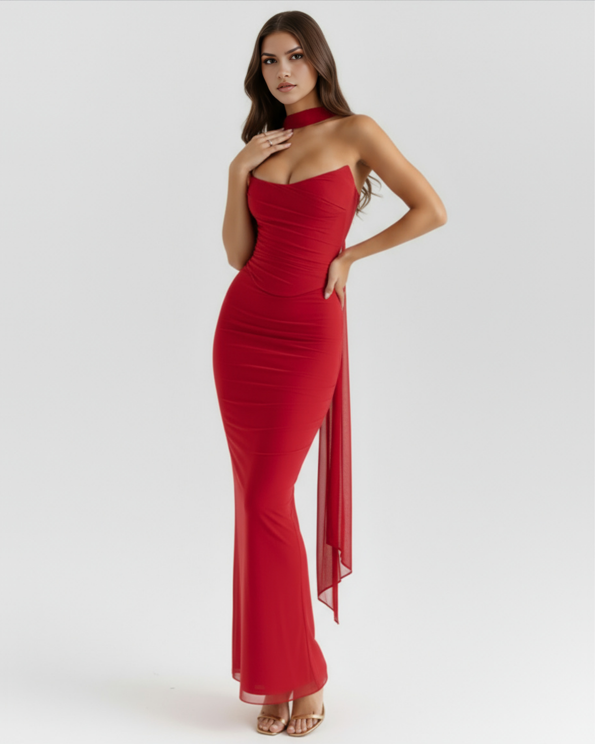 Malu Maxi Dress in red