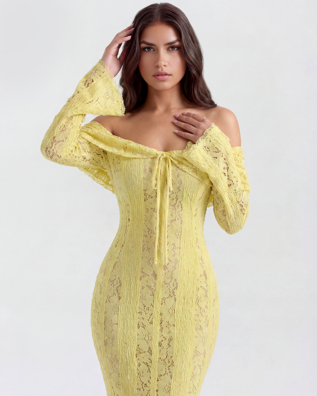 Alessandra Maxi Dress in yellow