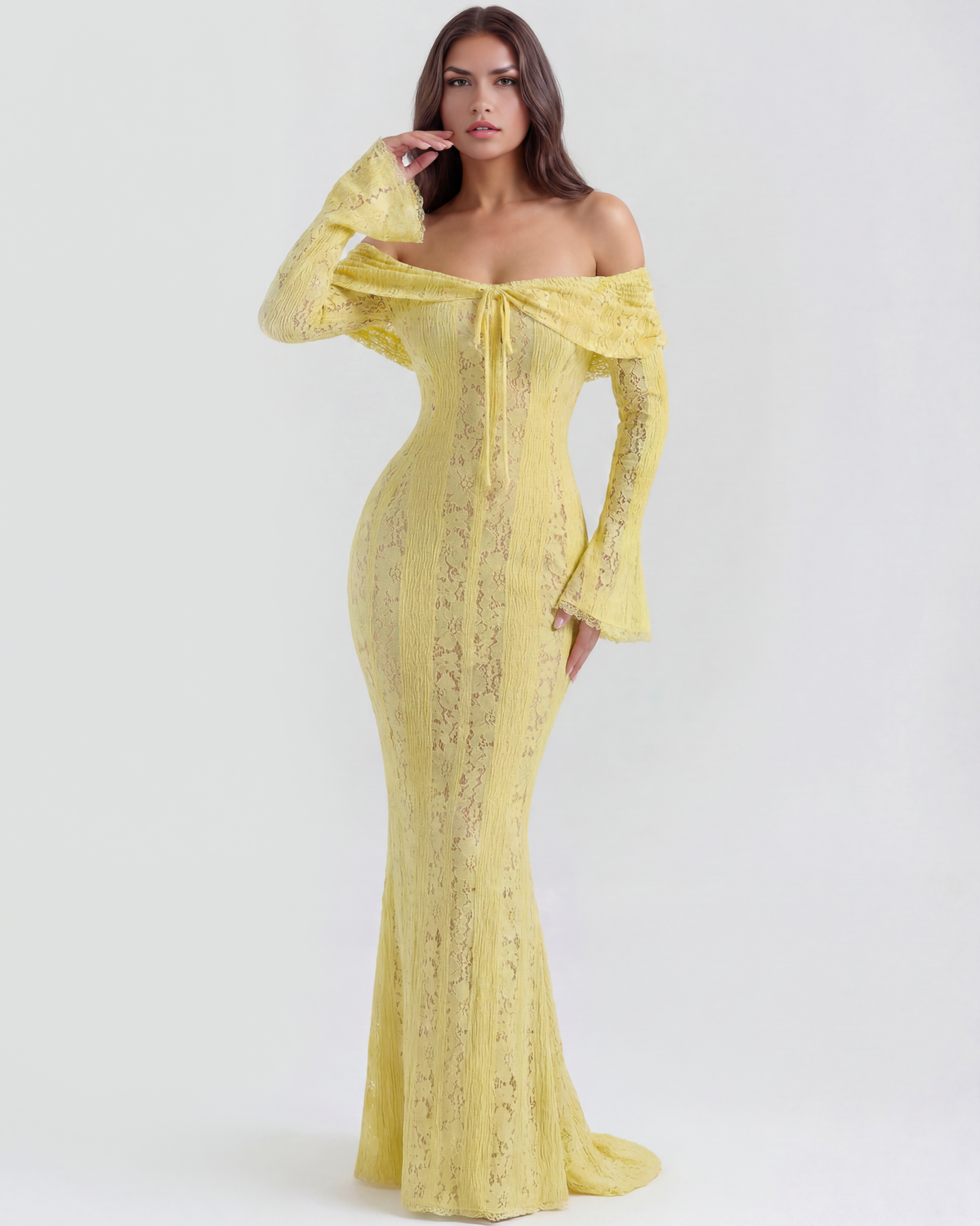 Alessandra Maxi Dress in yellow