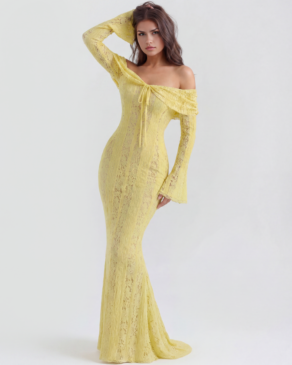 Alessandra Maxi Dress in yellow