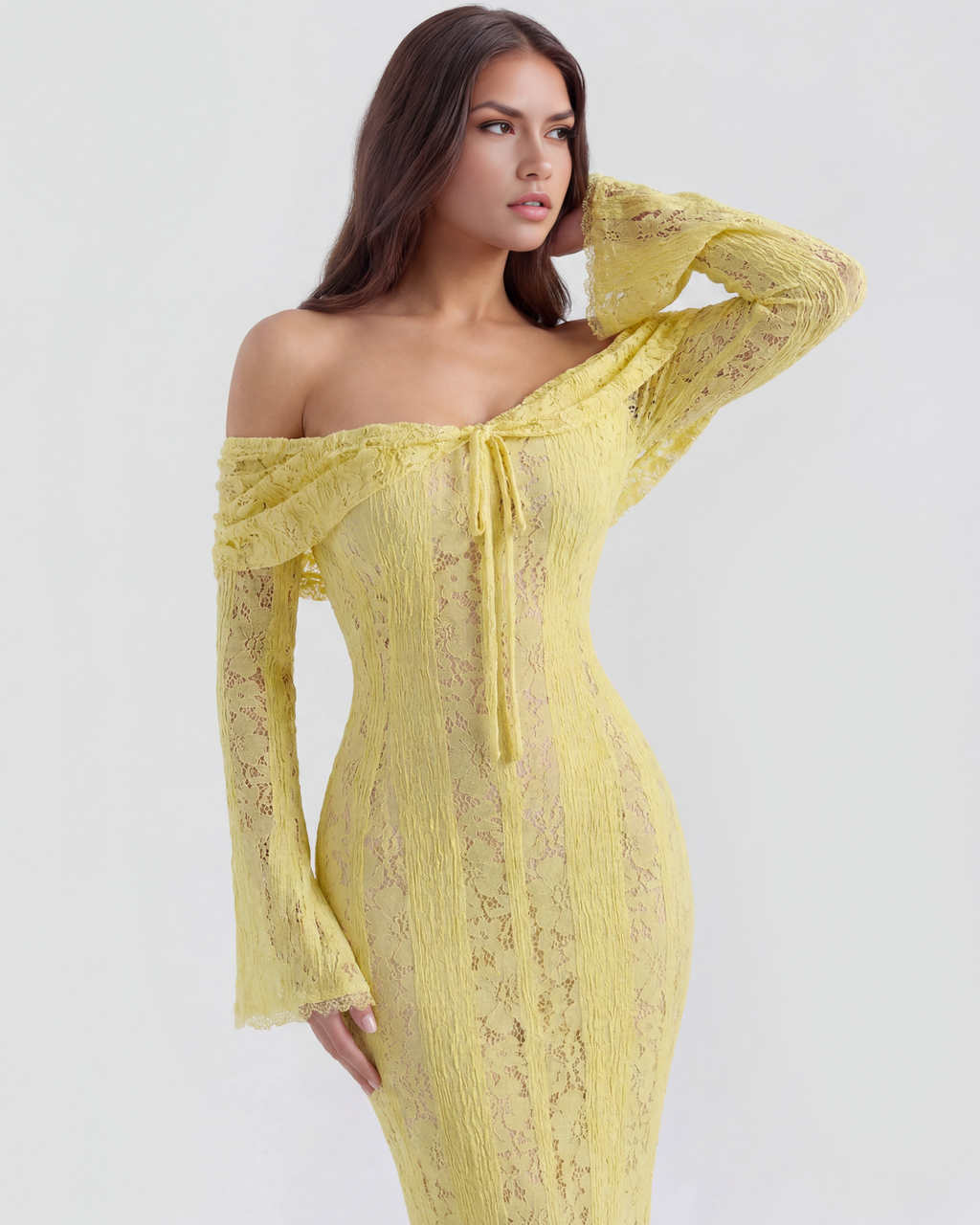 Alessandra Maxi Dress in yellow