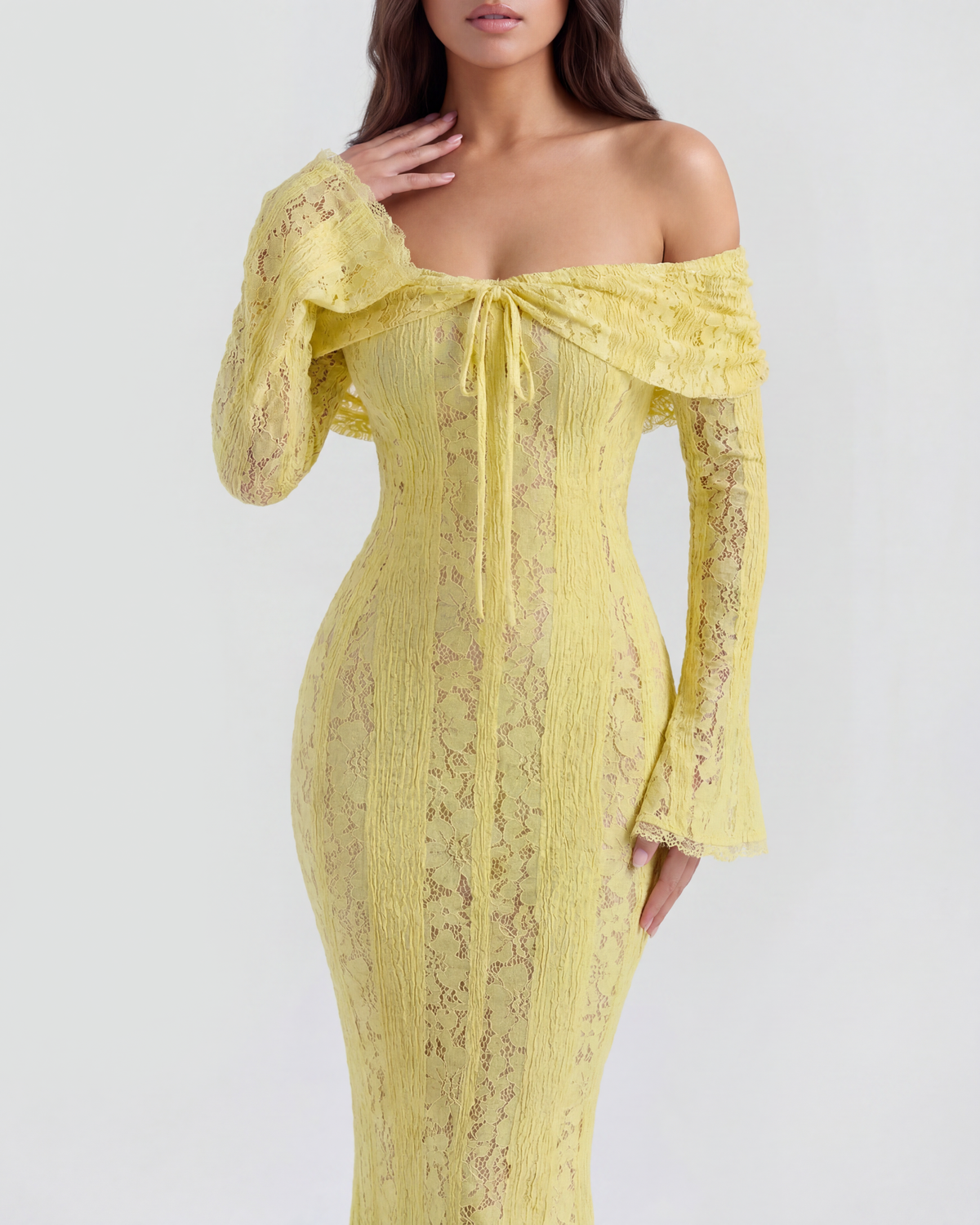 Alessandra Maxi Dress in yellow