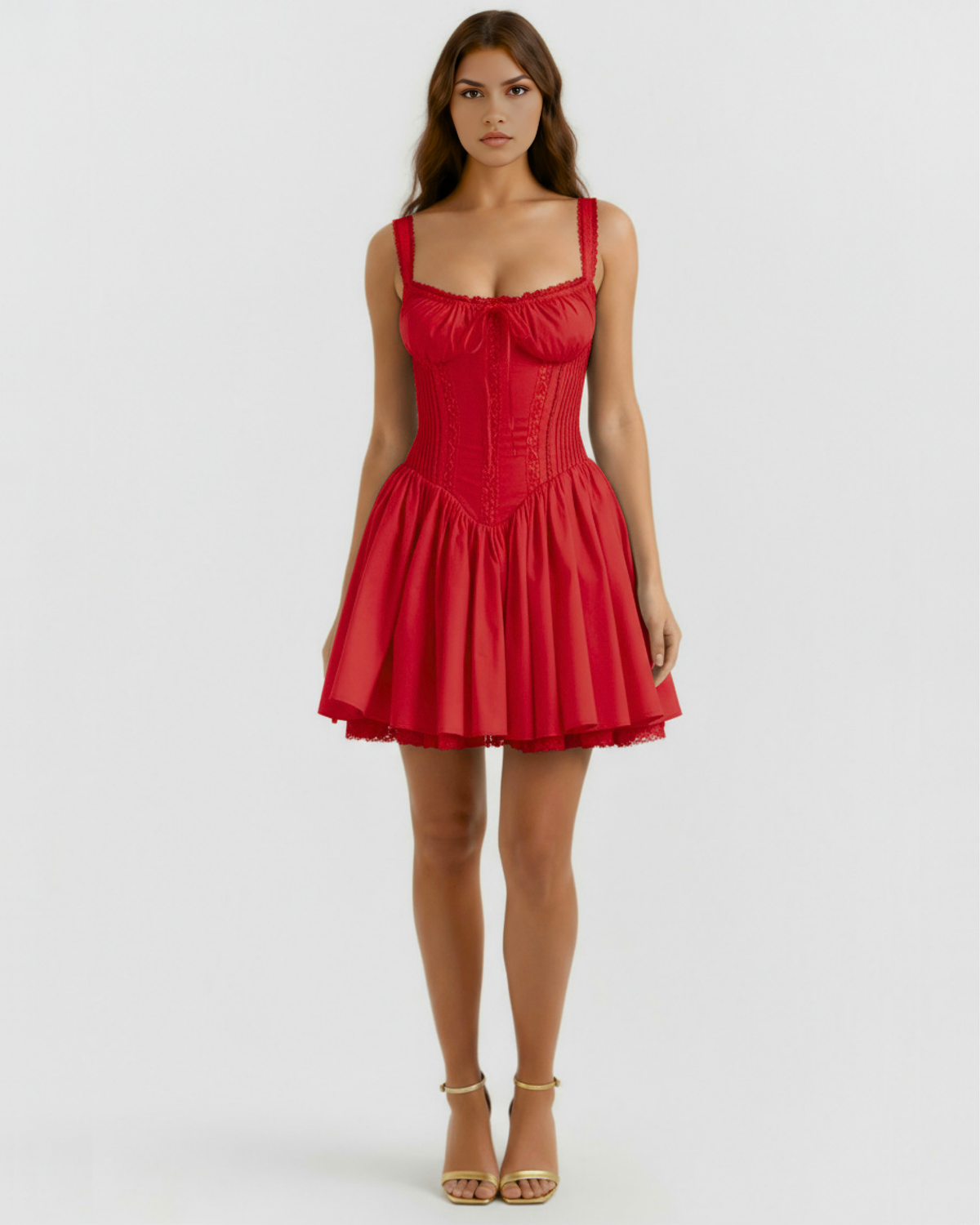 Luna Mini Dress in red
