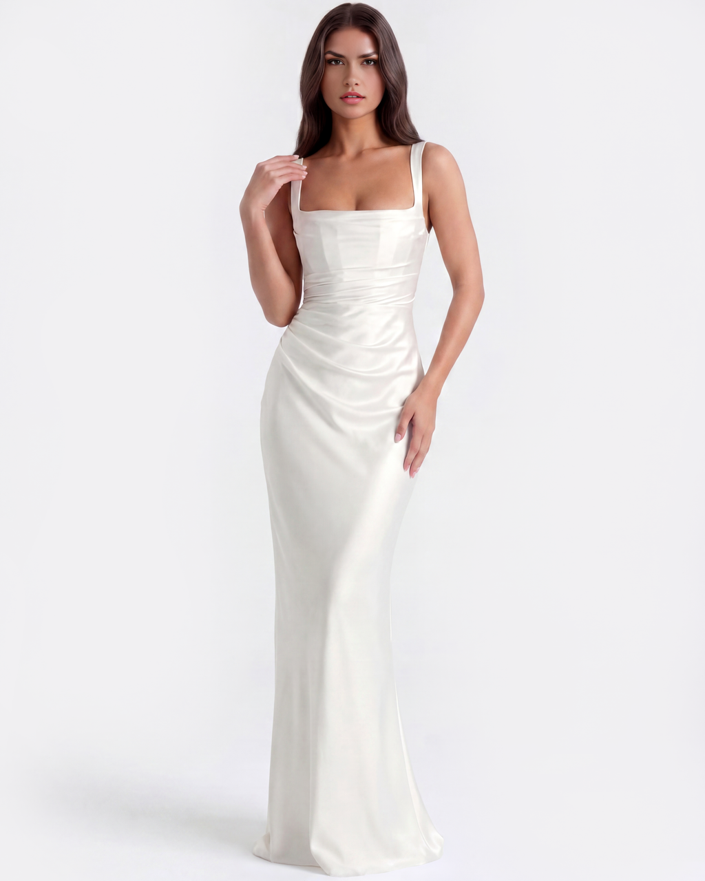 Adrienne Maxi Dress in white