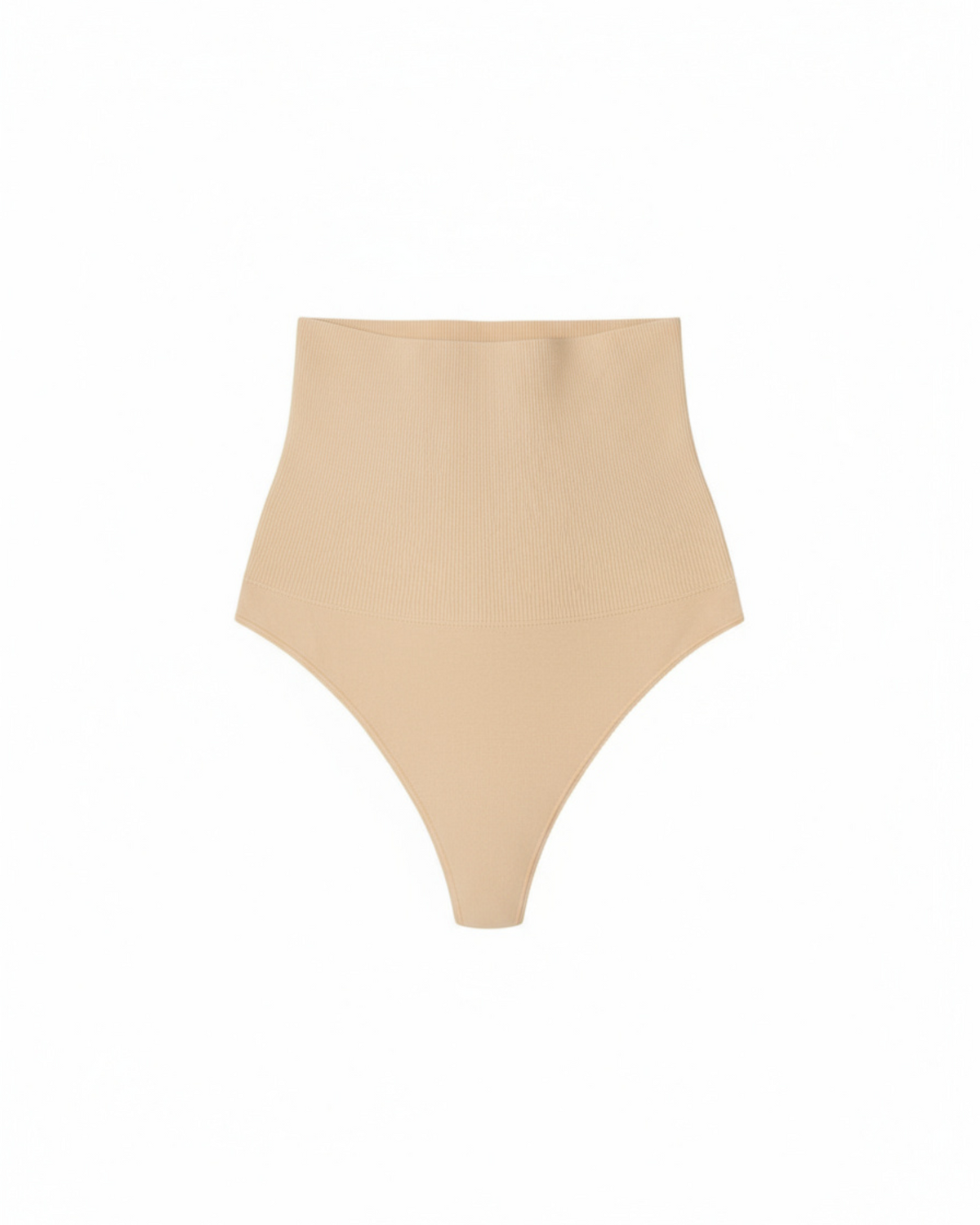High-Waisted Thong in beige