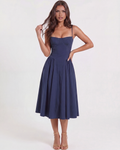 Francesca Midi Dress in navy