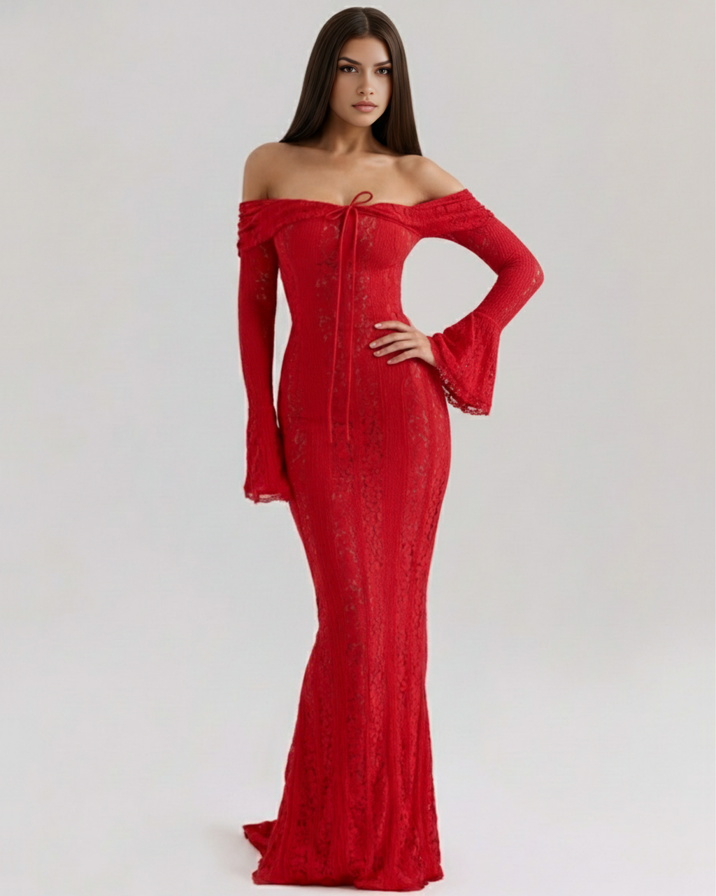 Alessandra Maxi Dress in red