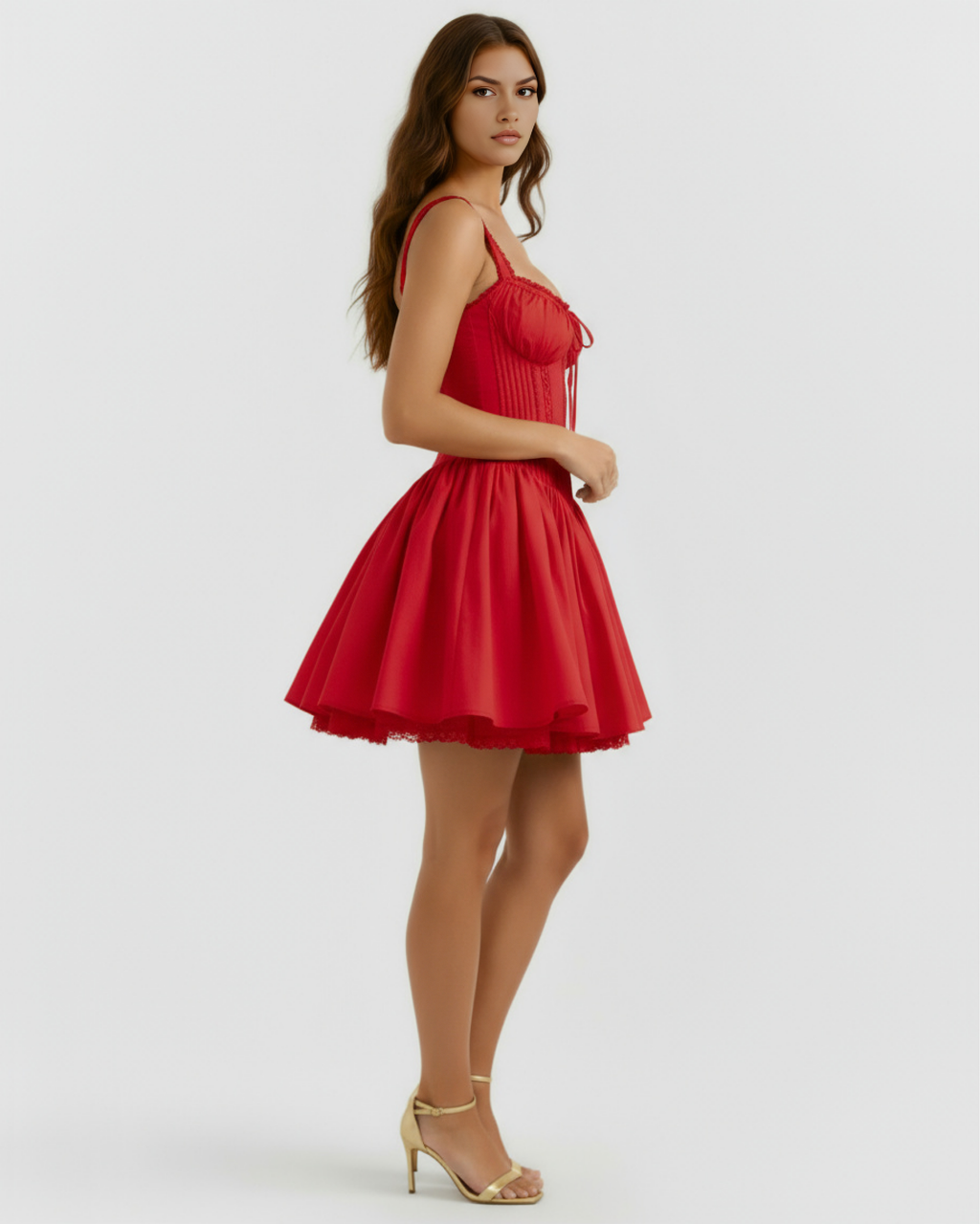 Luna Mini Dress in red