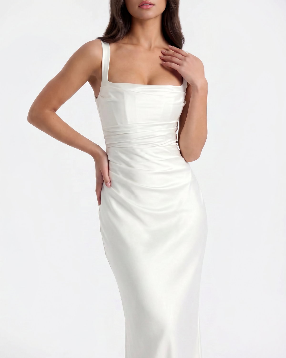 Adrienne Maxi Dress in white