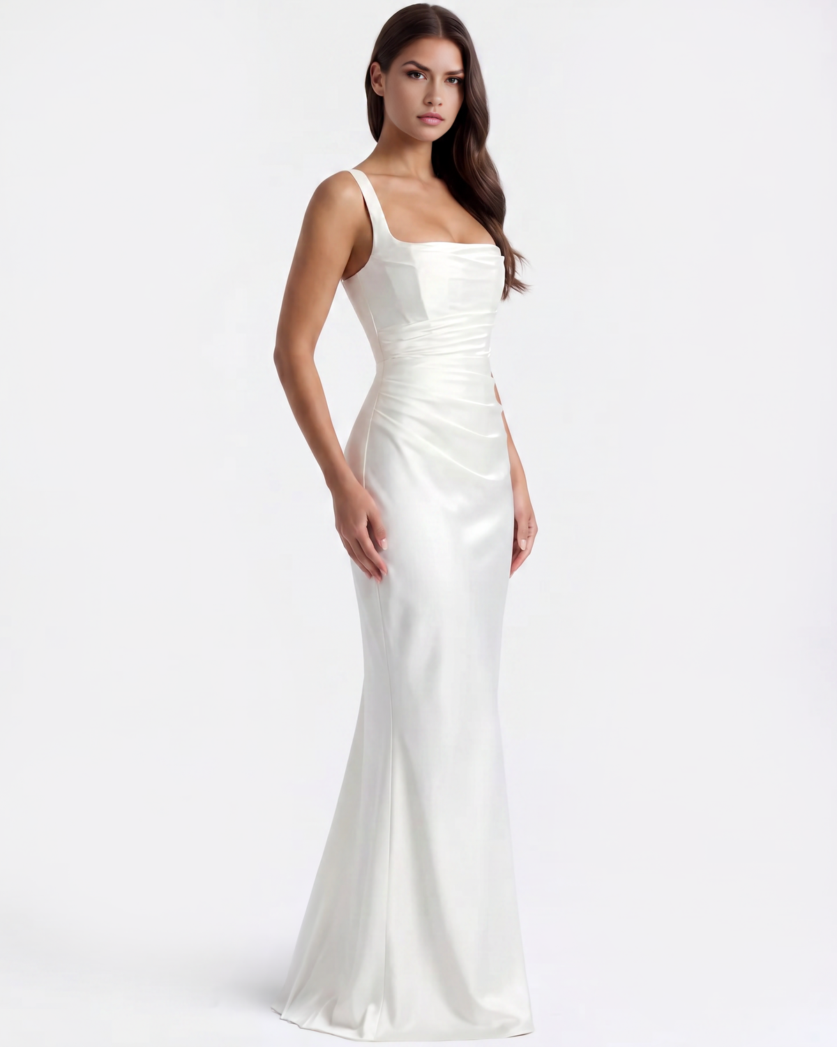 Adrienne Maxi Dress in white