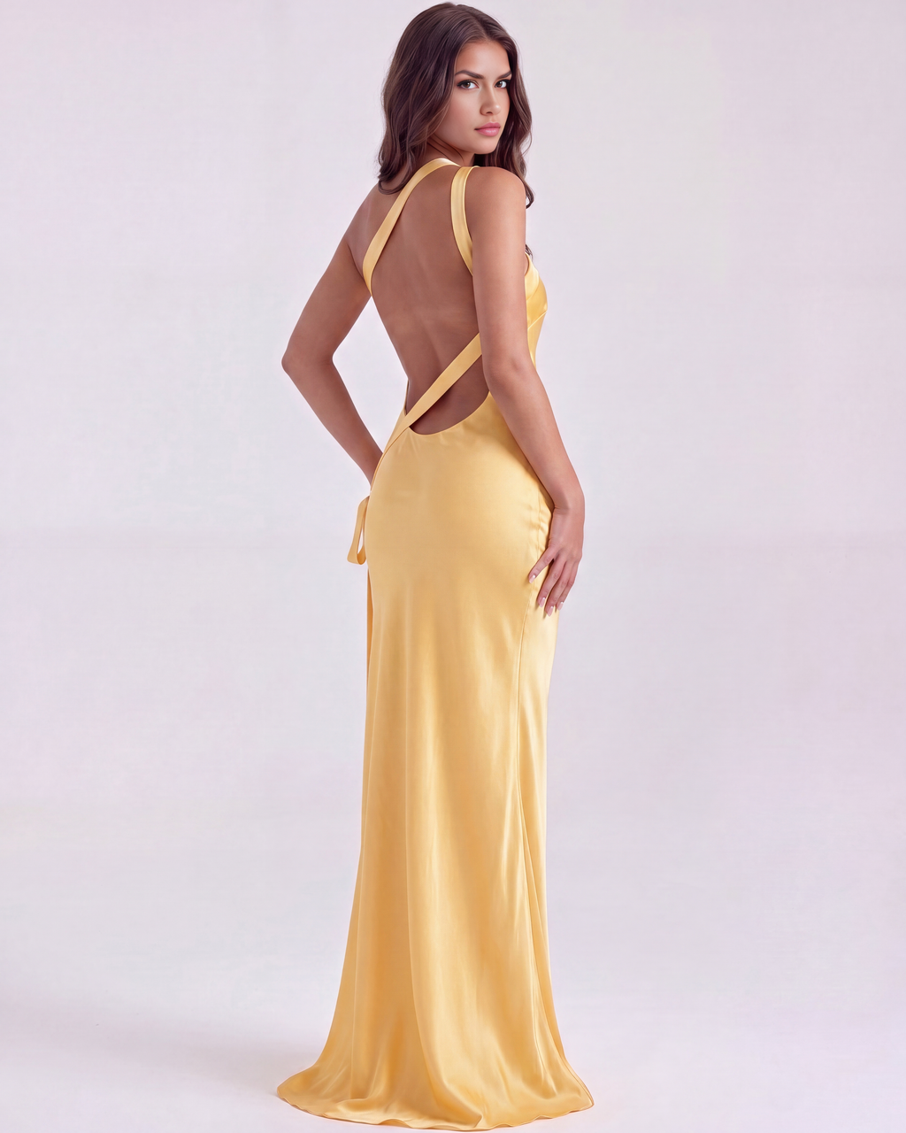 Amara Maxi Dress in gold