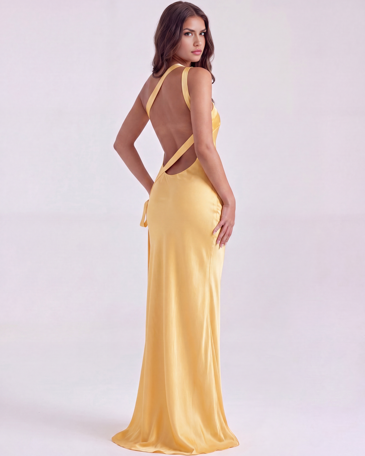 Amara Maxi Dress in gold