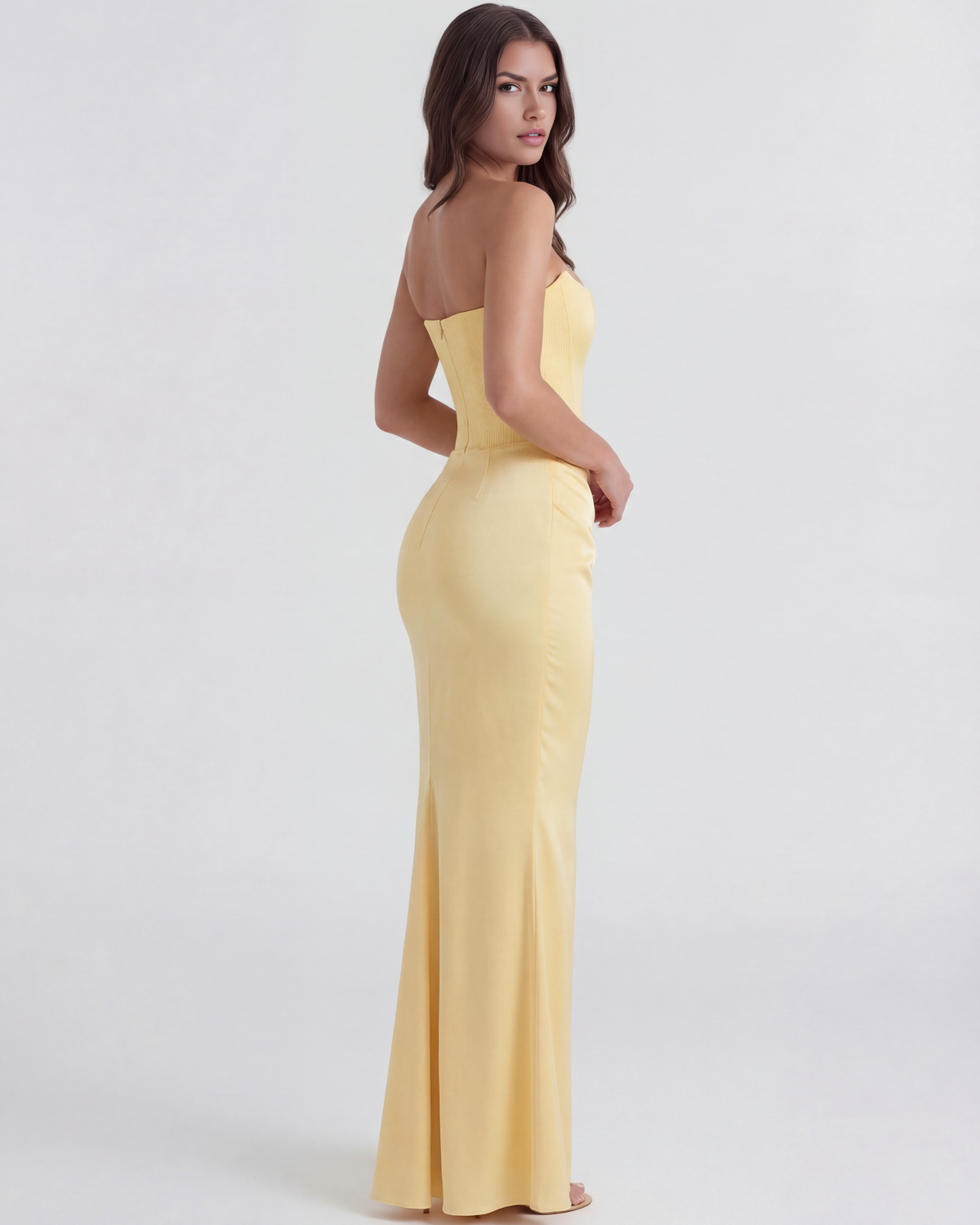 Rosalind Maxi Dress in butter yellow