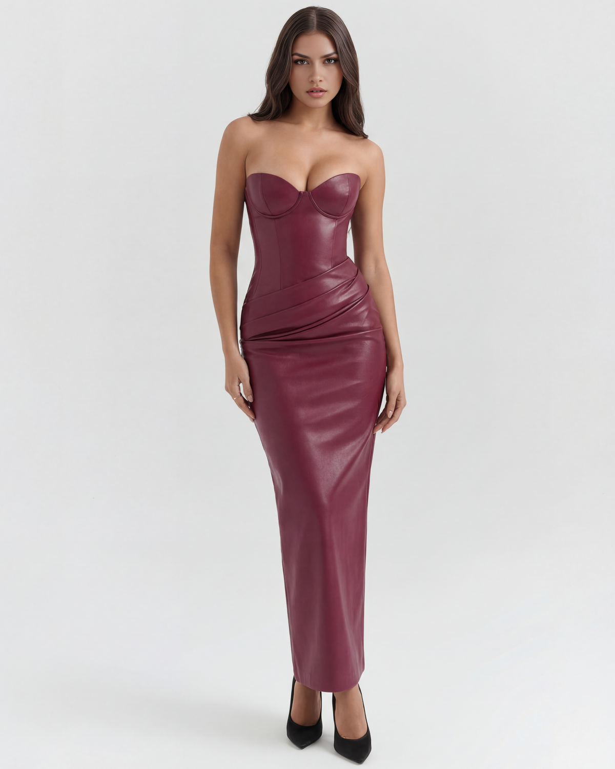 Vanessa Maxi Dress in burgundy