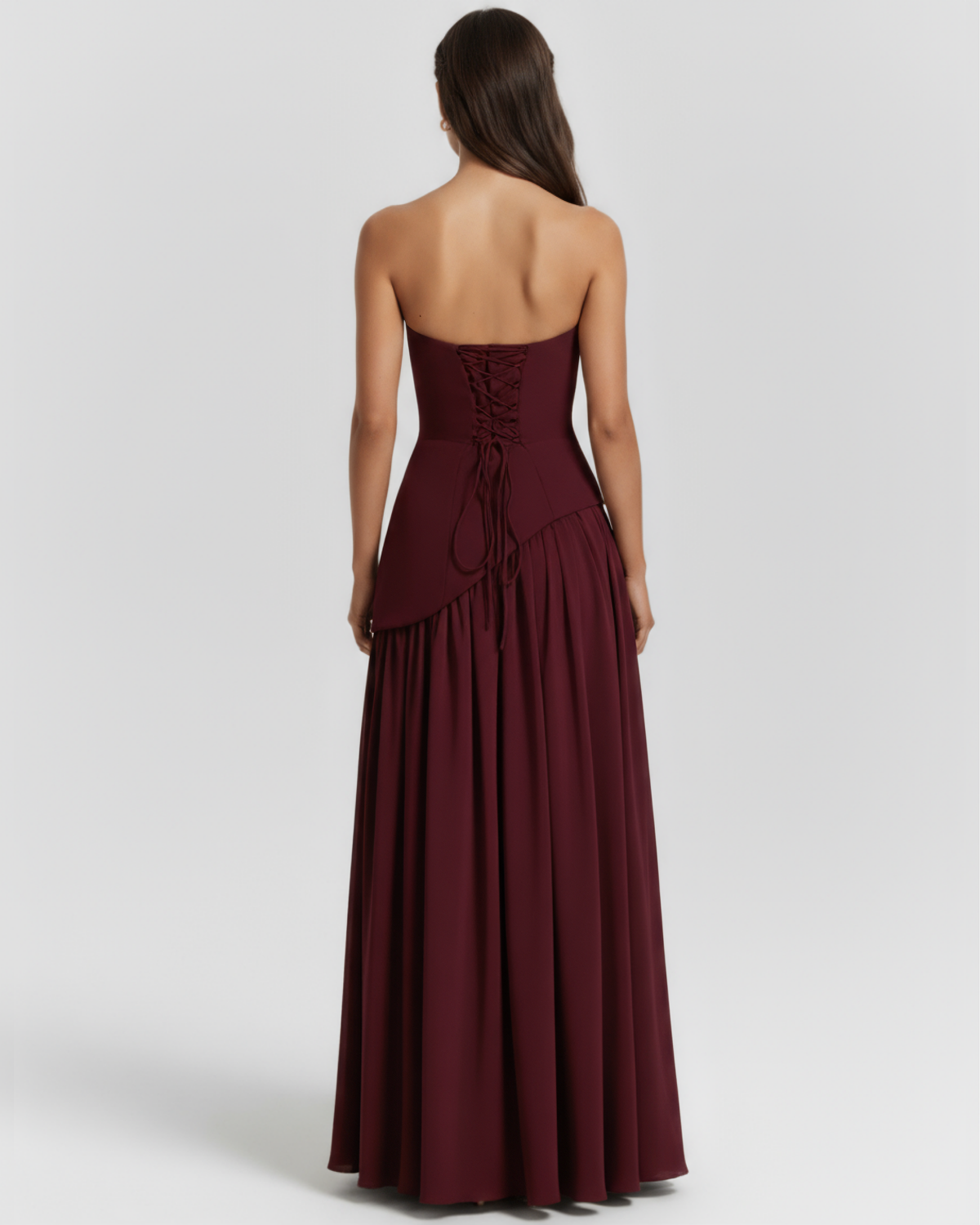 Serena Maxi Dress in burgundy