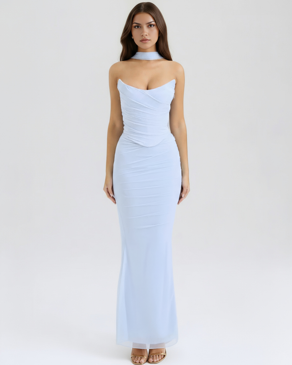 Malu Maxi Dress in baby blue